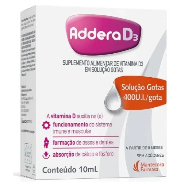 Addera D3 400UI - Vitamina D - Gotas 1ml